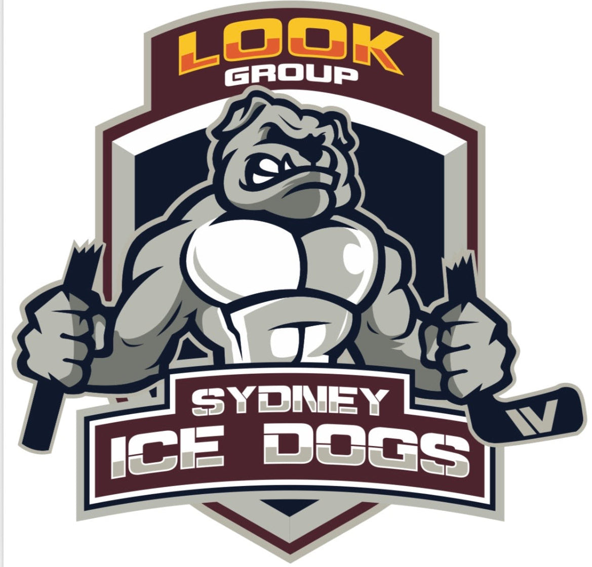 Look Icedogs logo on back
